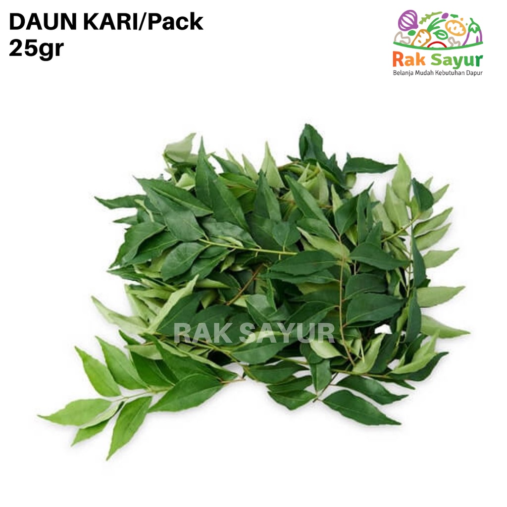 Jual Daun Kari Per Pack 25gr Daun Kare Aceh India Segar Rak Sayur