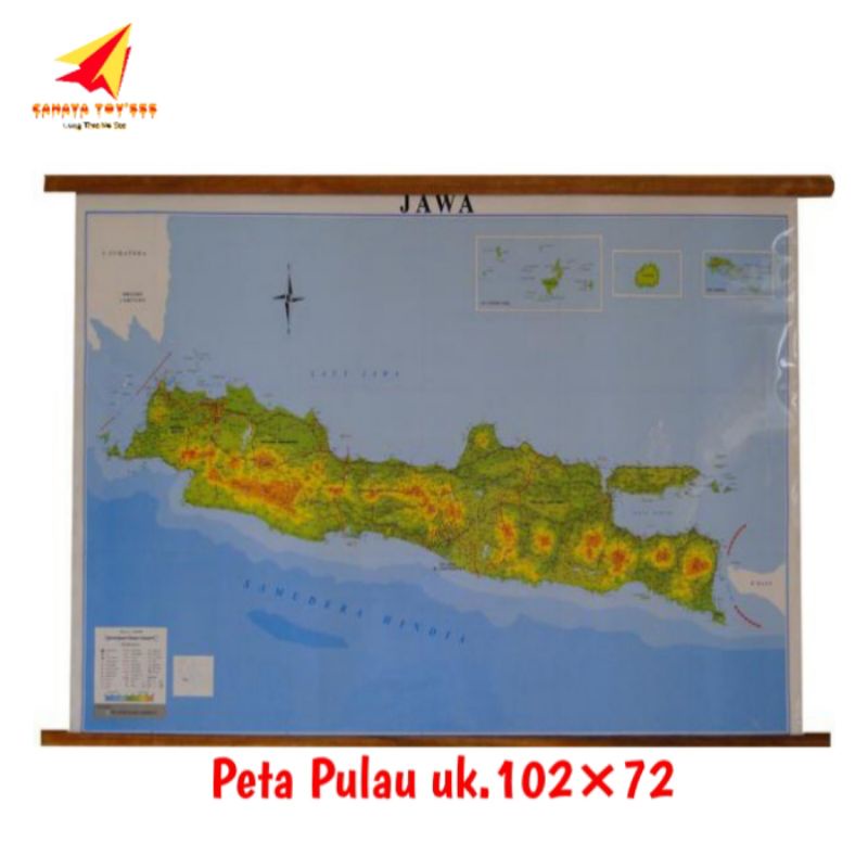 Jual Peta Pulau Bingkai Gantung Shopee Indonesia