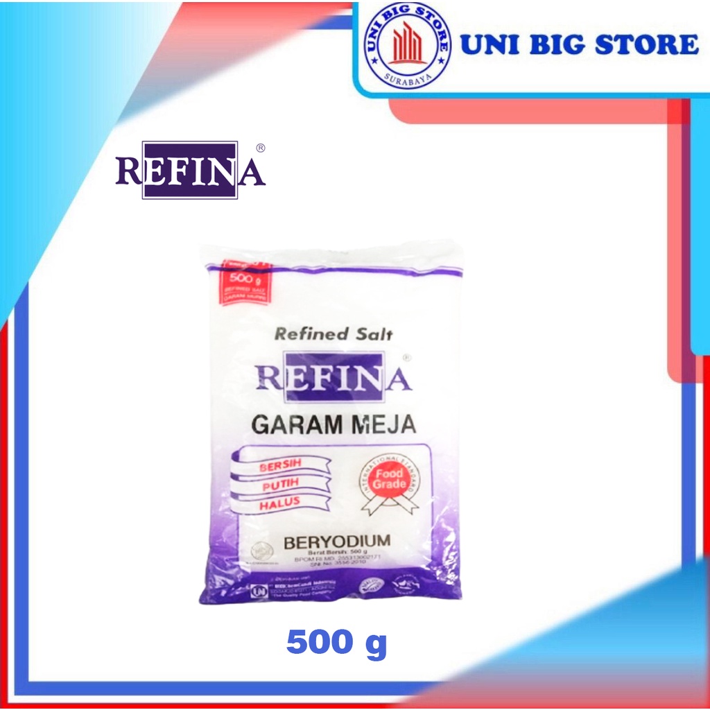 Jual REFINA Garam Meja Refill Refined Salt 500 Gr Indonesia Shopee