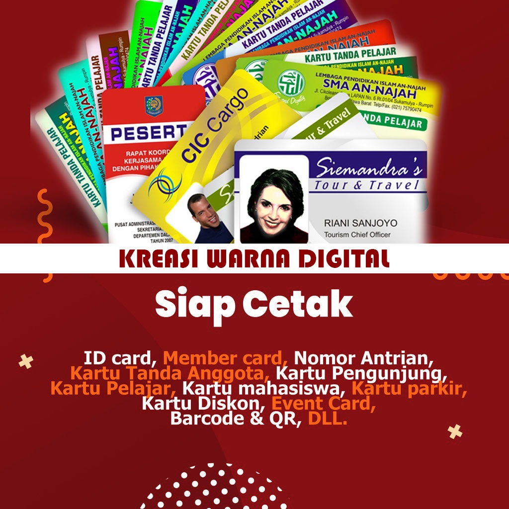 Jual Cetak Id Card Pvc Member Card Kartu Member Kartu Anggota Termurah