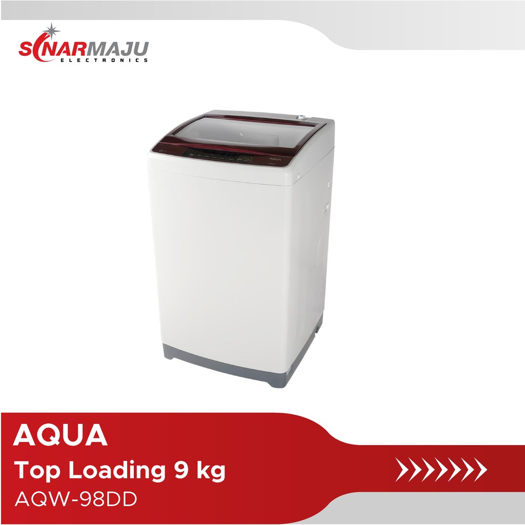 Jual Mesin Cuci 1 Tabung Aqua 9 Kg Top Loading AQW 98DD Shopee Indonesia