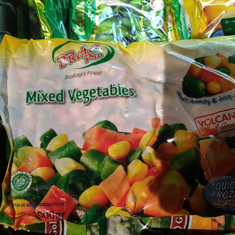 Jual Bras Pro Frozen Mixed Vegetable Gr Fresh Originl Produk