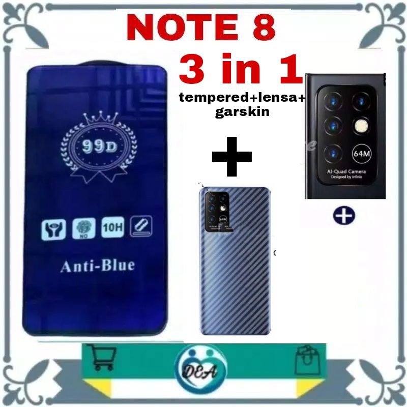 Jual Tempered Glass Blue Infinix Note Note Hot S Play