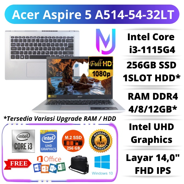 Jual LAPTOP GAMING MURAH Acer Aspire 5 A514 54 32LT I3 1115G4 Ram