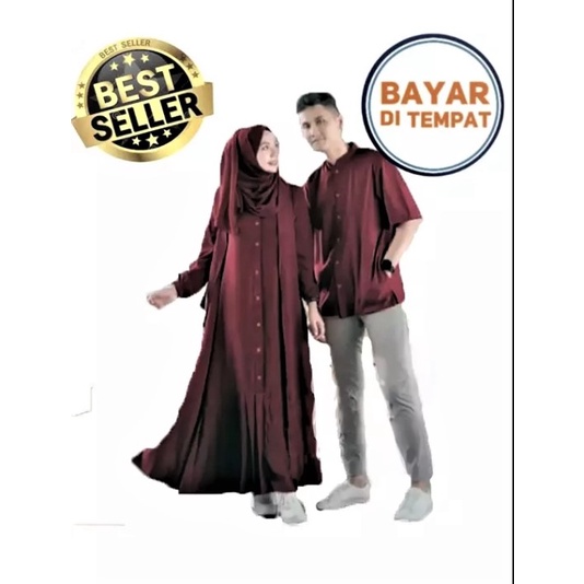 Jual Arista Couple Baju Gamis Couple Modern Pasangan Baju Couple