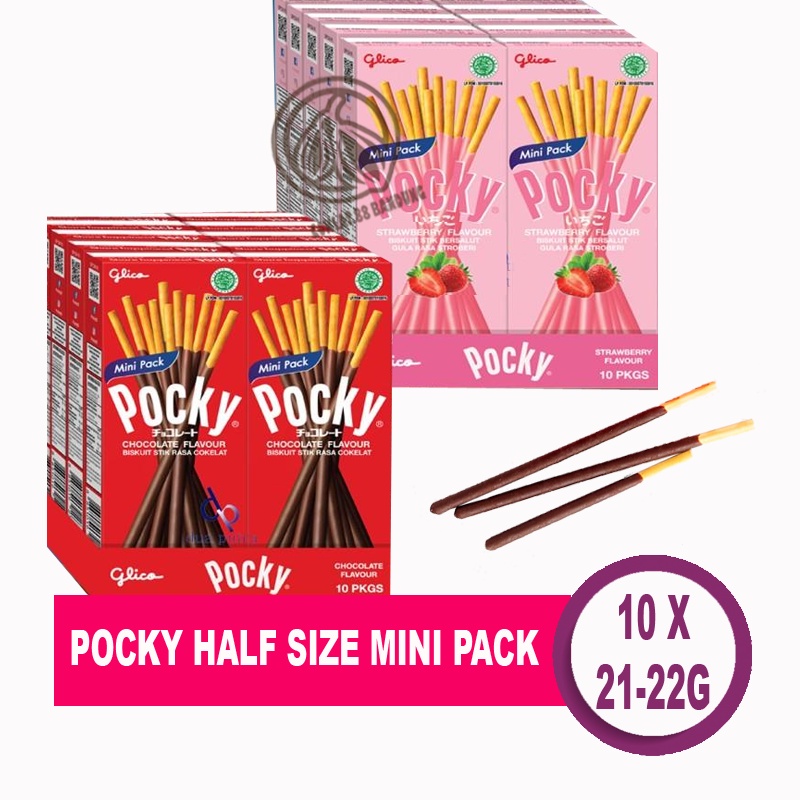 Jual POCKY GLICO 22gr Mini Pack Isi 10 Pcs X 21 Gram Biskuit Stik