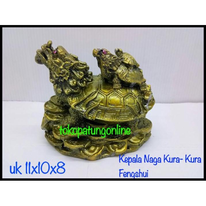 Jual Patung Naga Badan Kura Kura Fengshui Fiber Emas Shopee Indonesia