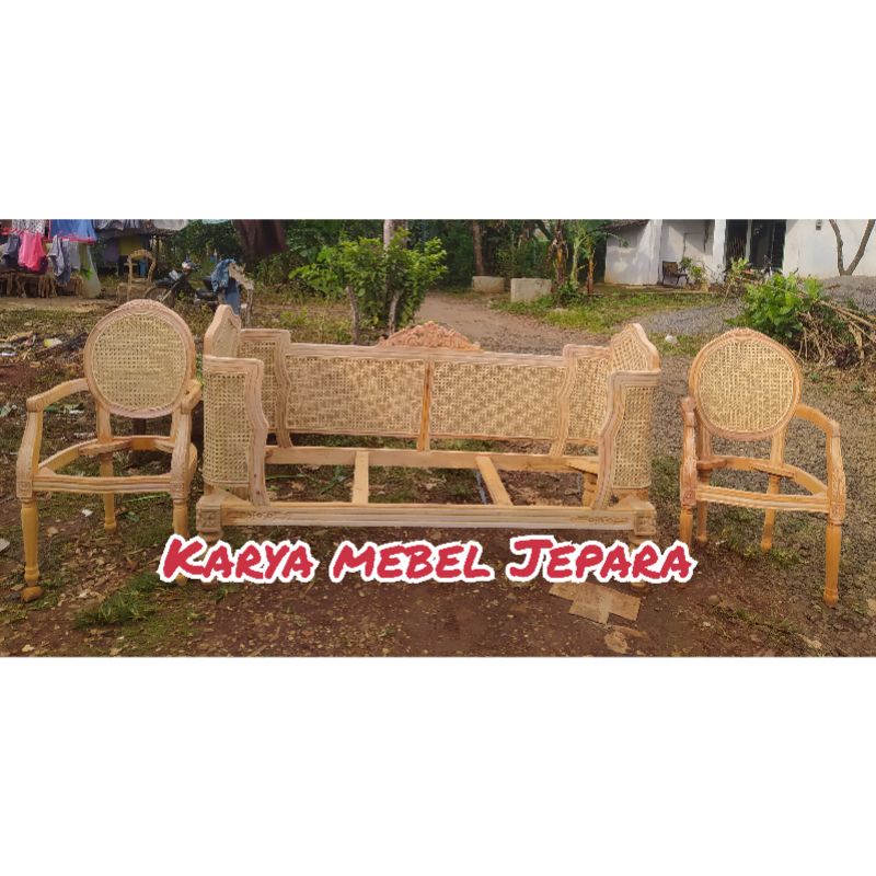 Jual 1 Set Pelaminan Kursi Doyok Pendamping Racoco Rotan Shopee