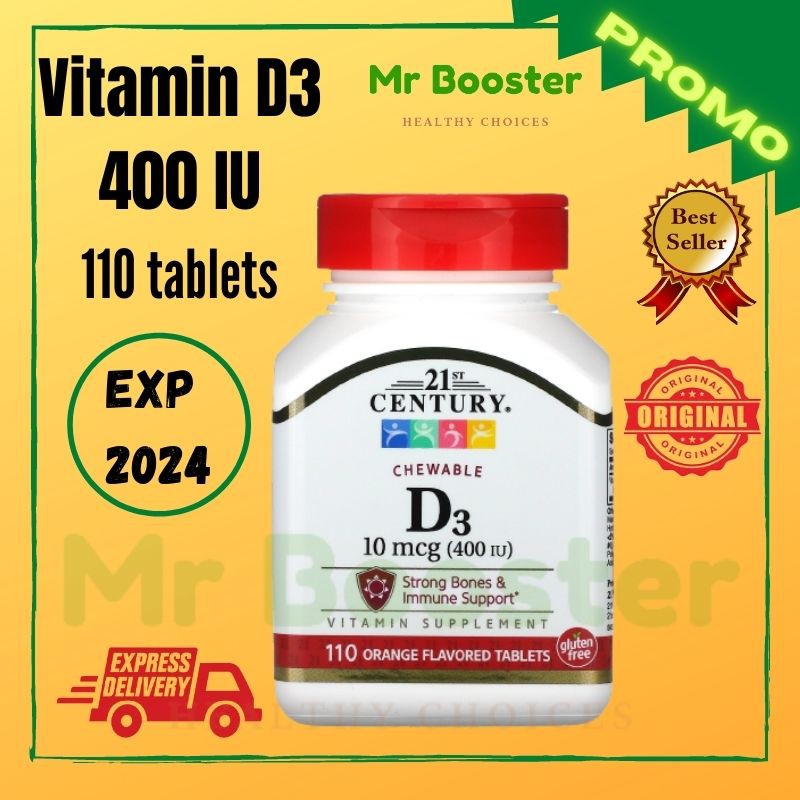 Jual Vitamin D Iu Tablet Kunyah Chewable St Century