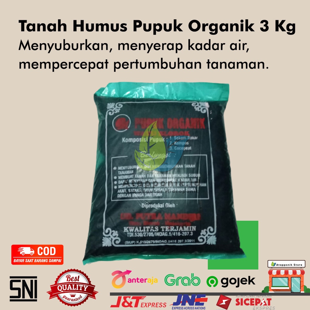 Jual Tanah Humus Kompos Pupuk Organik 3 5 Kg Shopee Indonesia