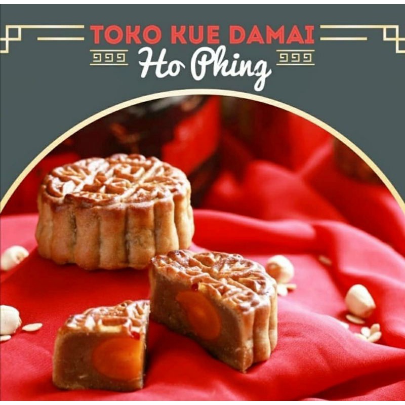 Jual Kue Bulan Mooncake Hophing Damai Rasa Kacang Hijau Telur