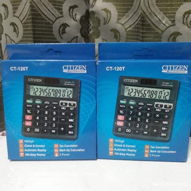 Jual Kalkulator CT 120T Ukuran Besar Citizen 12 Digit 112 STEP CHECK