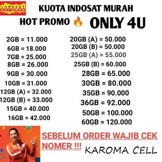 Jual KIRIM KODE ISI ULANG INDOSAT HOT PROMO ONLY 4 U KUOTA DATA