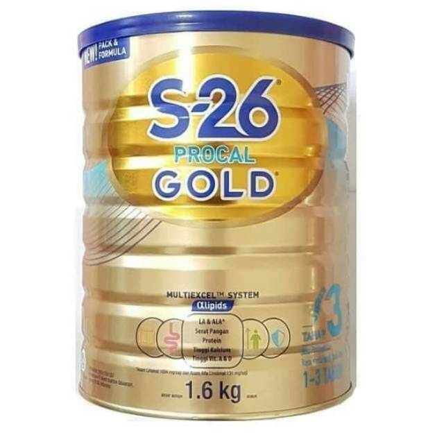 Jual Susu Formula S 26 Procal Gold Tahap 3 Vanila 1600 Gram Kemasan