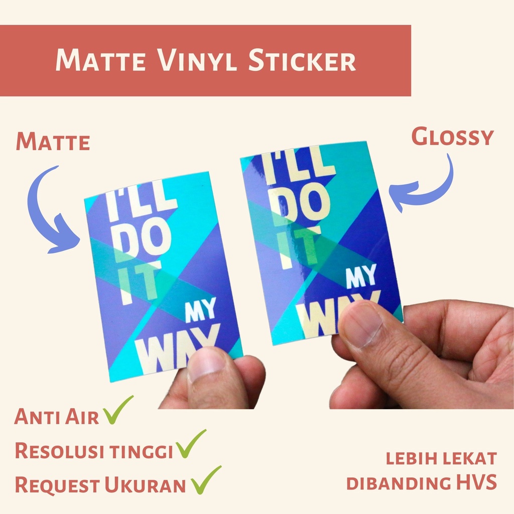 Jual Cetak Sticker Vinyl Matte Label Packing Makanan Botol Custom