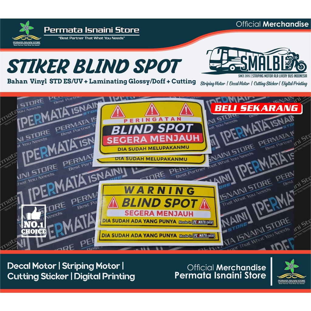 Jual Stiker Blind Spot Vinyl Non Nyala Untuk Motor By Pis Shopee