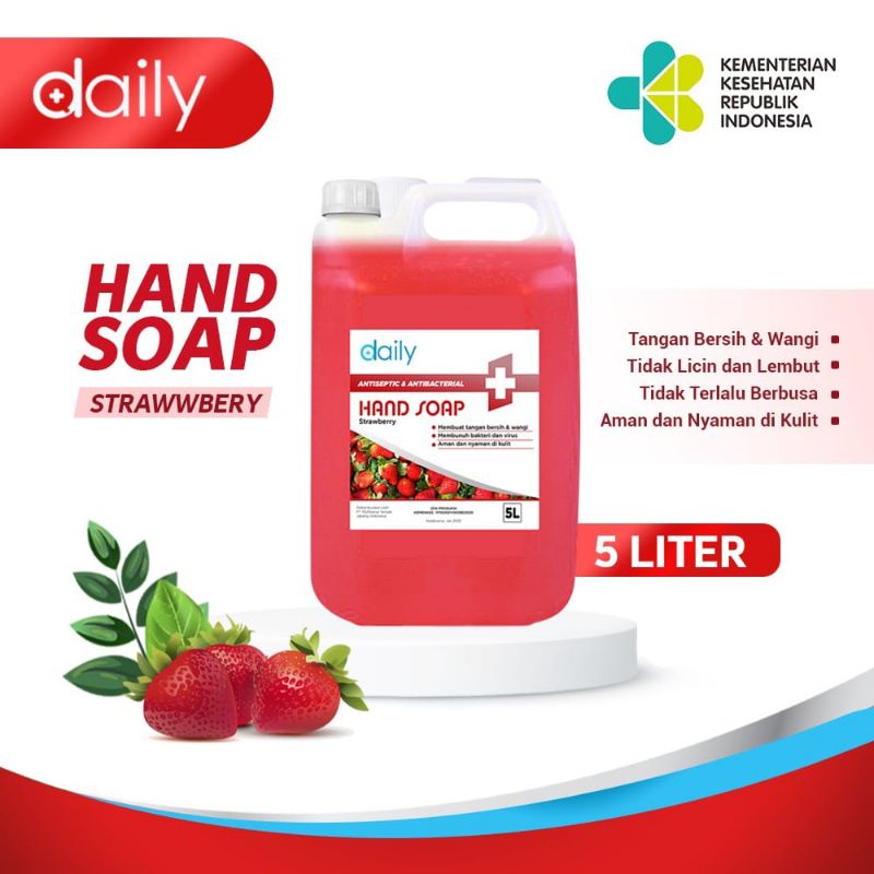 Jual SABUN CUCI TANGAN DAILY HAND SOAP KEMASAN 5 LITER Shopee Indonesia