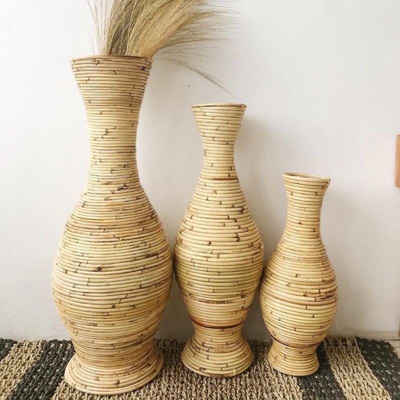 Jual Guci Rotan Vas Rotan Pot Bunga Rayung Rotan Shopee Indonesia