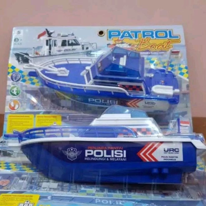 Jual Mainan Kapal Patrol Polisi Boat Jalan Diair Shopee Indonesia