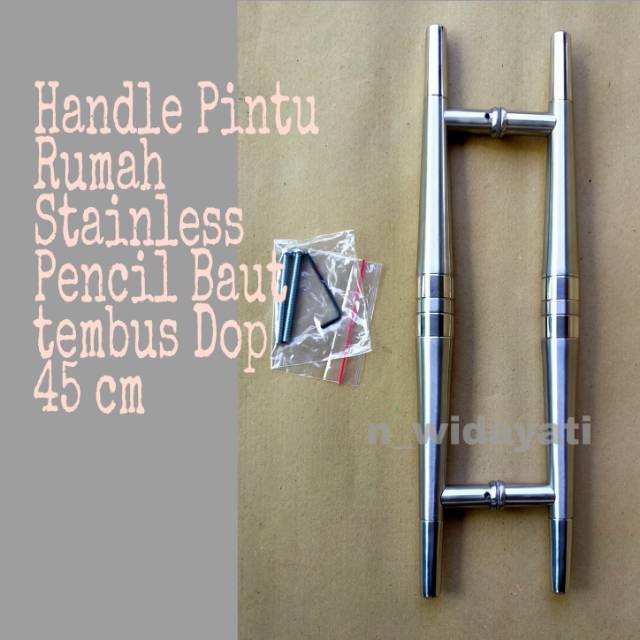 Jual Handle Pintu Rumah Terkuat Tarikan Gagang Stainless Baut Tembus