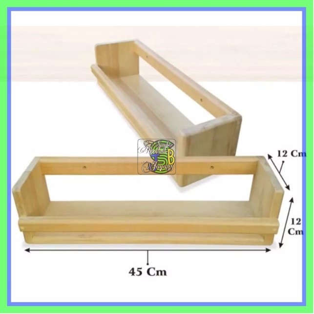 Jual Rak Bumbu Dapur Tempel Dinding Dari Kayu Minimalis Rak Kayu