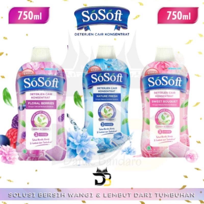 Jual Sosoft Deterjen Cair Nature Fresh Botol Ml So Soft Sweet