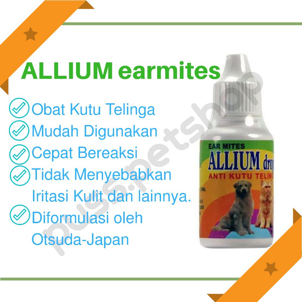 Jual ALLIUM EARMITES OBAT KUTU TELINGA KUCING OBAT ANTI KUTU TELINGA