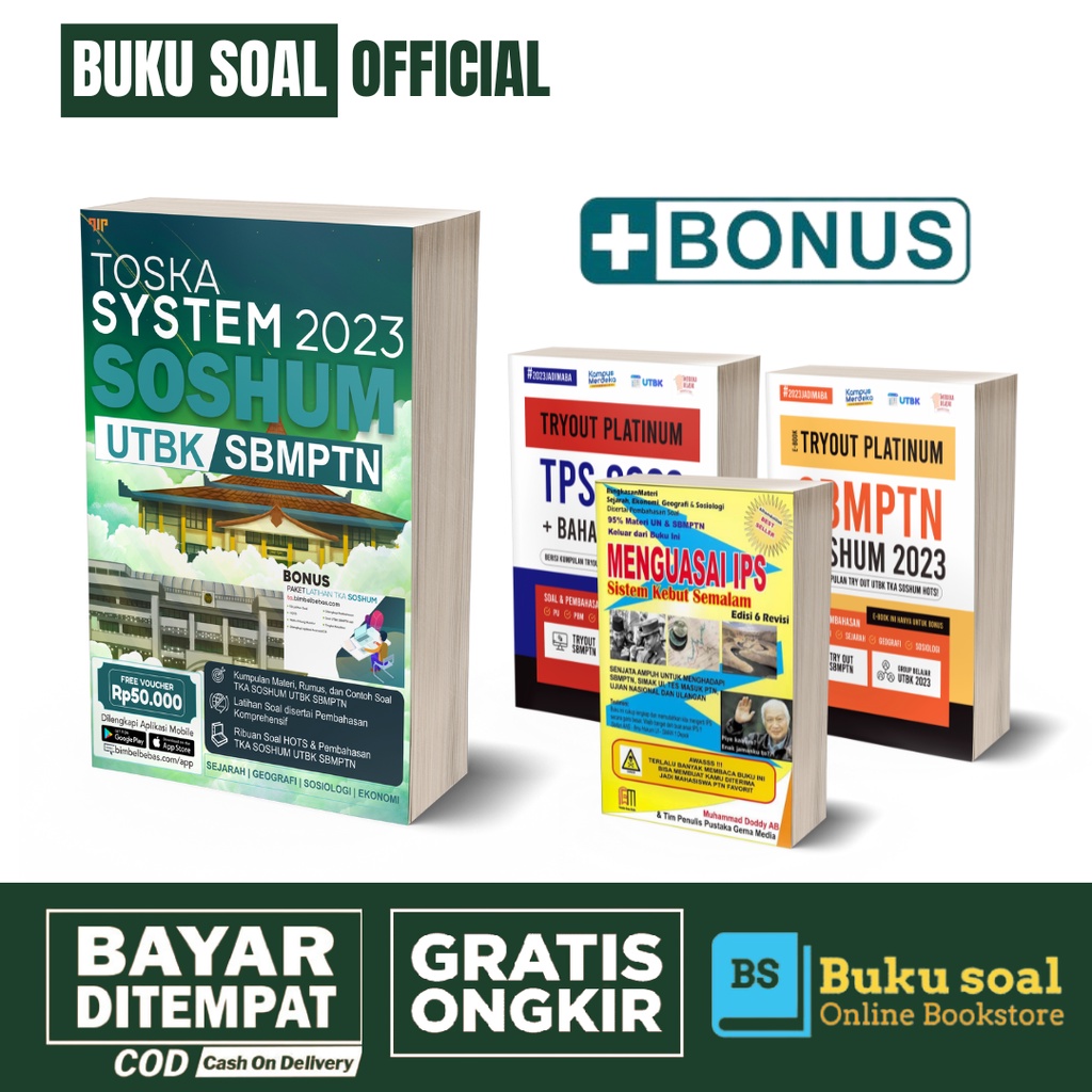 Jual Paket Bebas Toska System Buku Utbk Sbmptn Tka Soshum Soshum