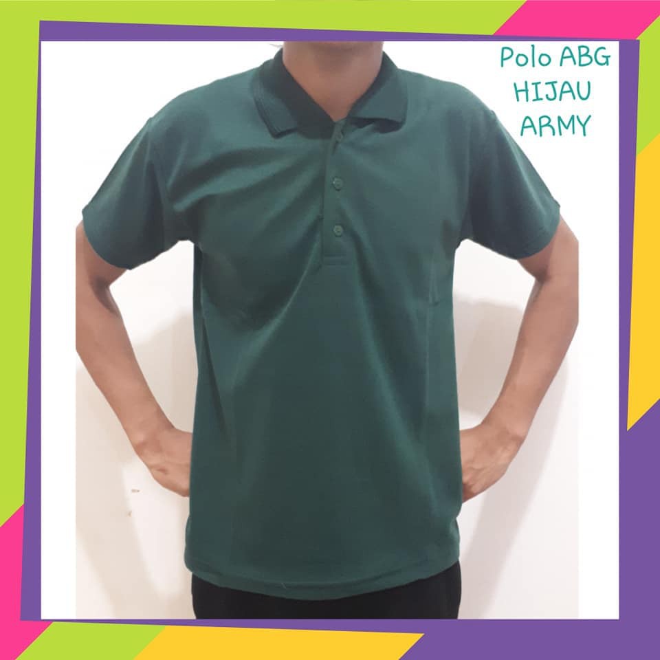 Jual Kaos Kerah Hijau Army Kaos Polo Polos Kaos Kerah Polos Polo