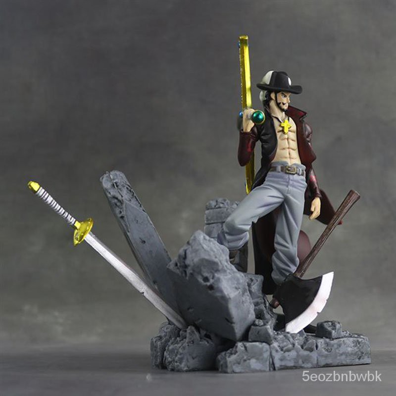 Jual 15cm Scultures Big One Piece Figure Toy Luffy Dracule Mihawk Model