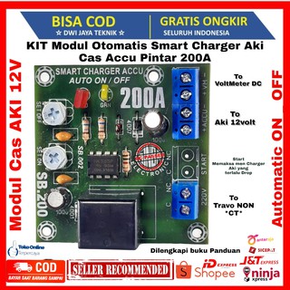 Jual KIT Modul Otomatis Smart Charger Aki Cas Accu Pintar 200A