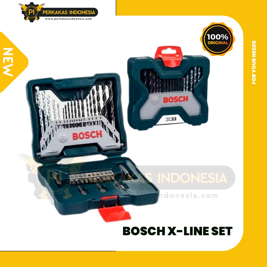 Jual NEW Mata Bor Obeng BOSCH X LINE SET 33 Pcs Lengkap Bor Kayu Besi