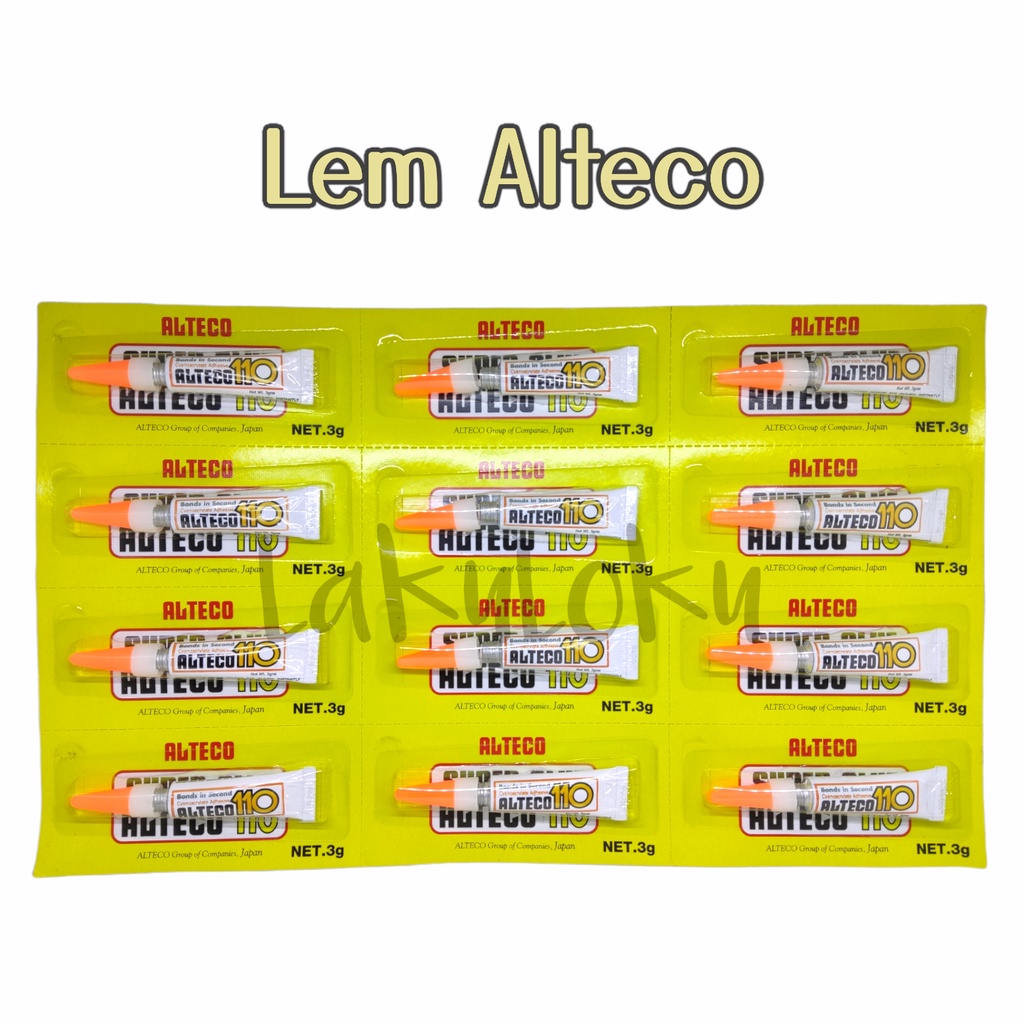 Jual Lem Super Glue Alteco 110 Original 3g Shopee Indonesia