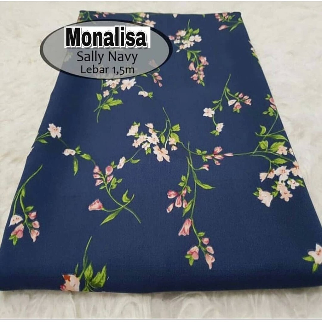 Jual Kain Monalisa Sally Navy Harga Per Meter Harga Persetengah