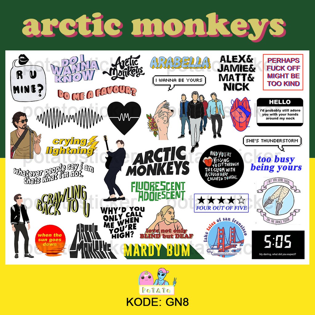 Arctic Monkeys Sticker Tumblr Shopee Indonesia