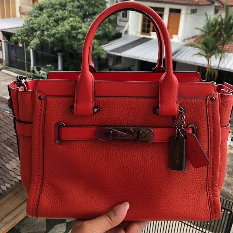 Tas Coach Swagger 27 Red Currant Original Atelier Yuwa Ciao Jp