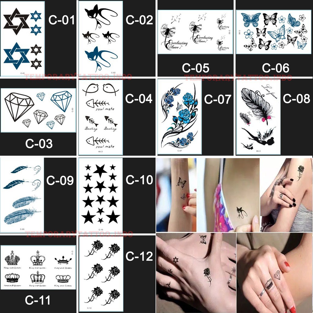 Tato Temporer Stiker Temporary Tattoo Sticker Tahan Air Waterproof