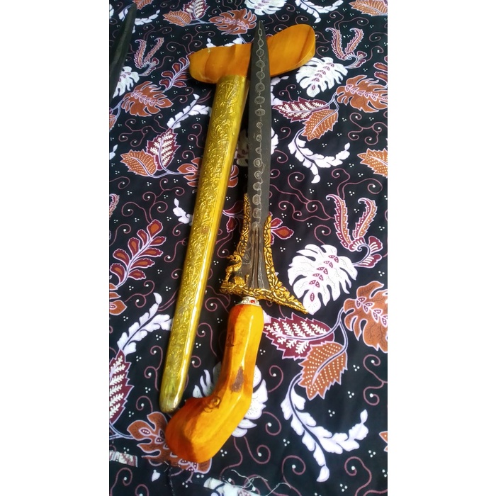 Jual Keris Singo Barong Kinatah Pamor Melati Rinonce Lengkap War