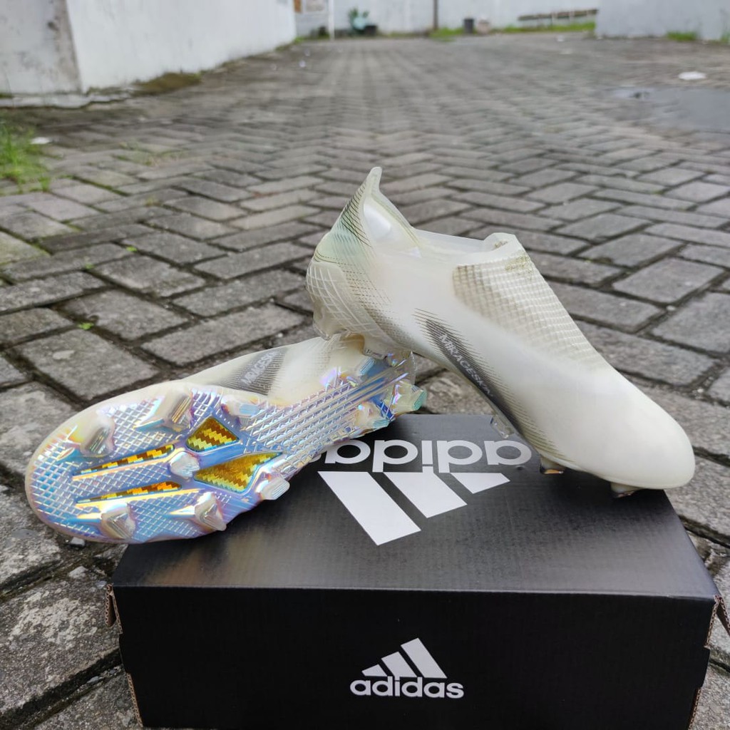 Jual SEPATU BOLA ADIDAS X GHOSTED FG WHITE CHROME Shopee Indonesia