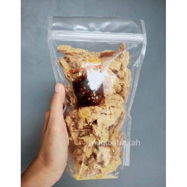 Jual Jamur Crispy Kriuk Cikruh Kemasan Standing Pouch Bonus Sambal