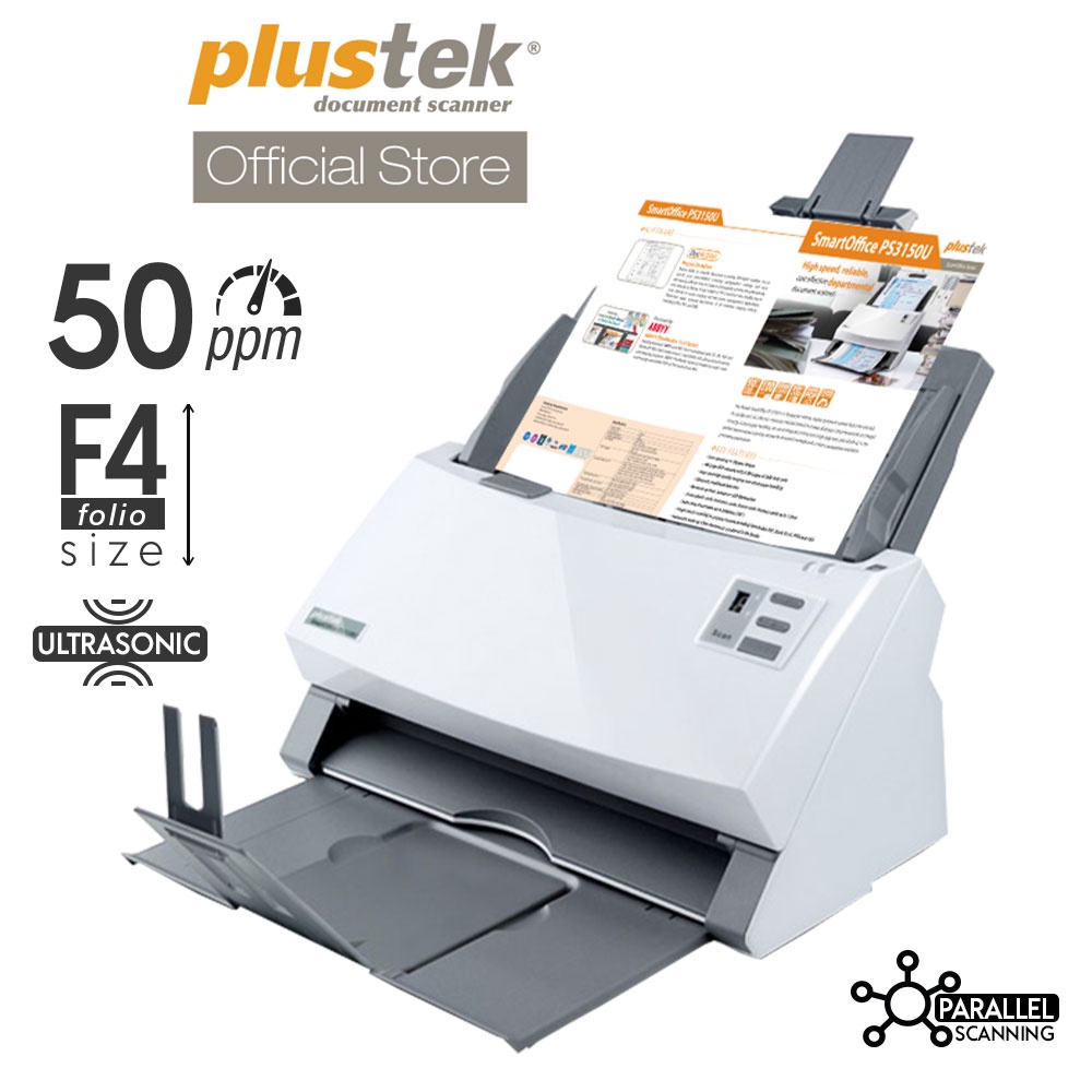 Jual Plustek Scanner Smartoffice Ps U Lembar Menit F Folio