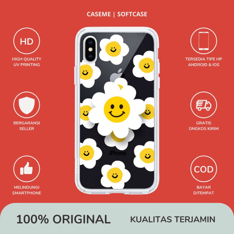 Jual Custom Case Bunga Daisy Aesthetic Popsocket Acrylic All Type Hp