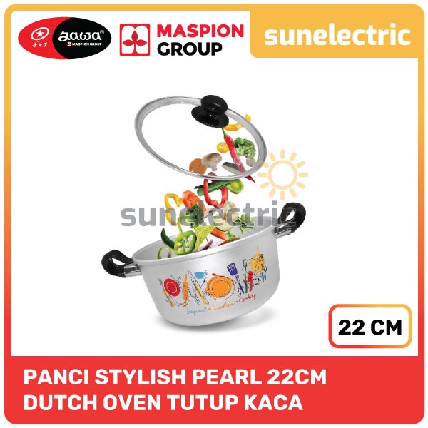 Jual Maspion ALU Panci Stylish Pearl 22 Cm DH Dutch Oven Panci