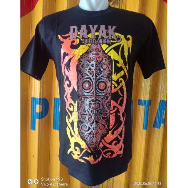 Jual Baju Kaos Khas Kalimantan Motif Tameng Perisai Kaos Kalimantan