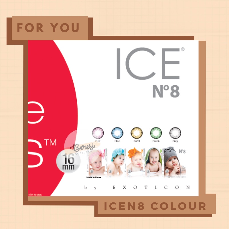 Jual Softlens Ice No 8 Softlen Normal MInus Soflen Black Hazel Grey