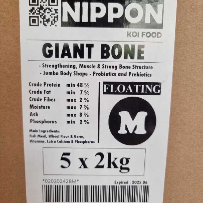 Jual Nippon Giant Bone 1 Dus 10kg 2kg X 5pack Pakan Ikan Nishikigoi