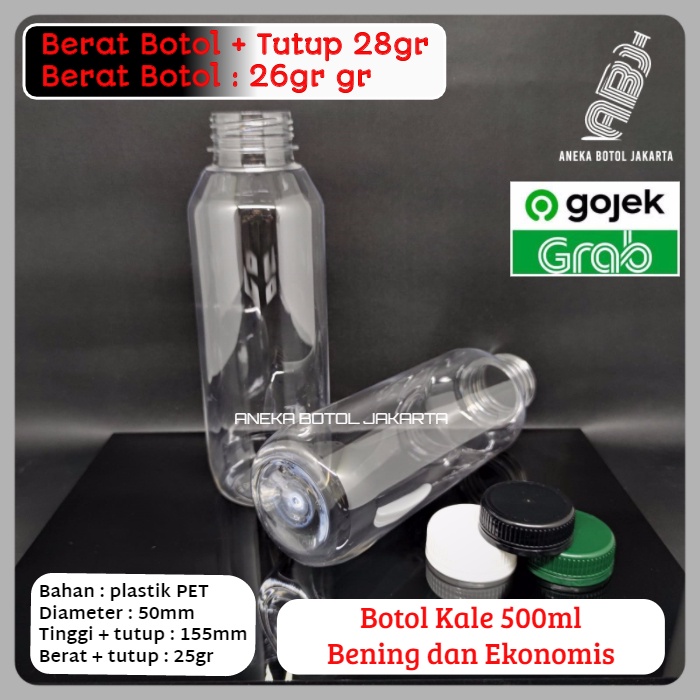 Jual Botol Plastik KALE 500ml Berat 27gr Ekonomis Bening Indonesia