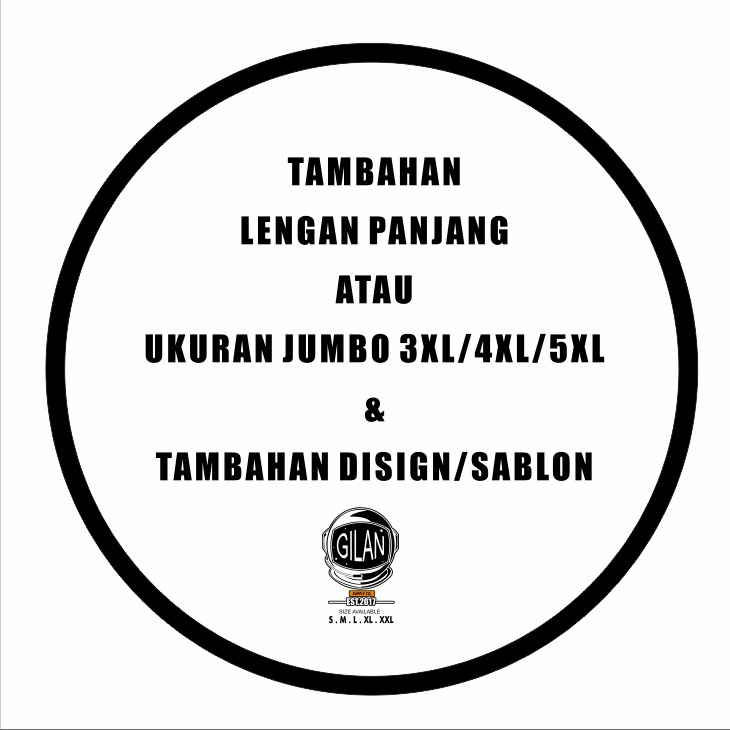 Jual TAMBAHAN LENGAN PANJANG UKURAN JUMBO TAMBAHAN SABLON Kaos Batur