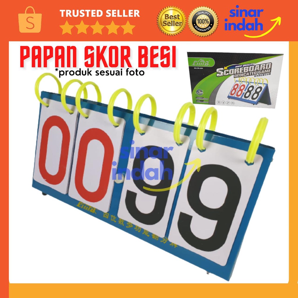 Jual Papan Skor Besi Stainless Steel Futsal Bola Voli Badminton Score