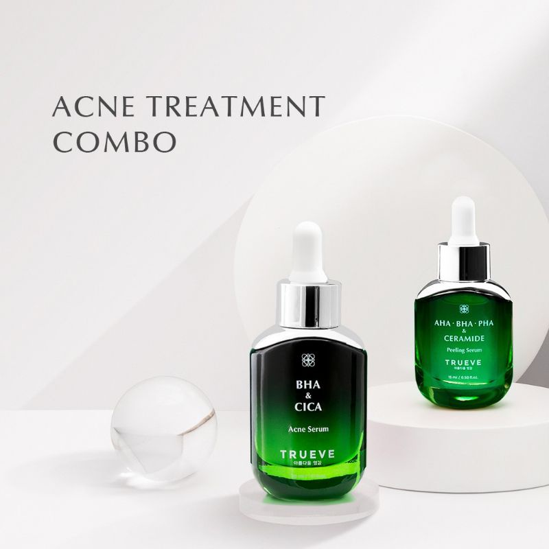 Jual Trueve Acne Treatment Combo Serum Acne Care Serum Peeling Aha